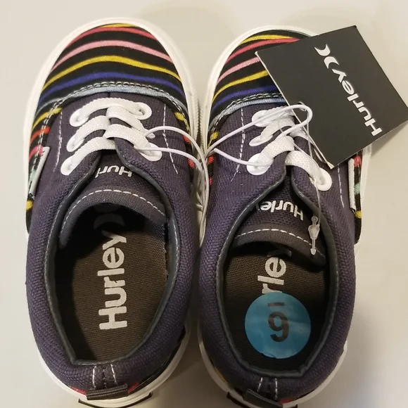 Hurley Toddler Sneakers Colorful Stripes Various Sizes - Picture 8 of 10